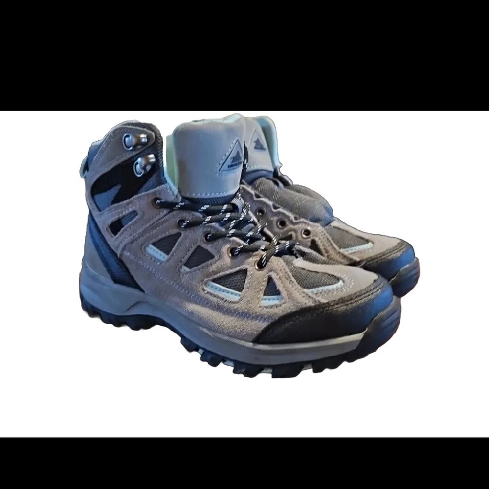 High Sierra Gray and Black Lace Up Boots